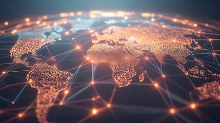 Modern Logistics Hub with Digital Screens and Automated Robots
