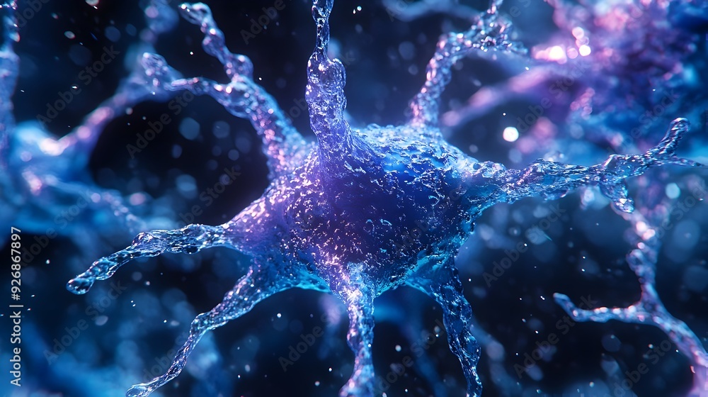 Poster cautiously handling the reactive precursor in a 3d rendered lab setting