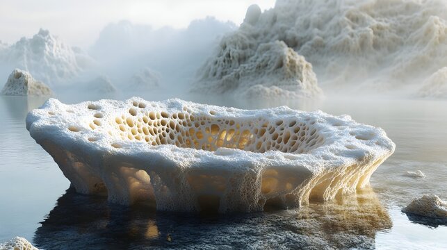 A 3D Rendered Showcasing an Experimental Stability Test of a Precursor Design