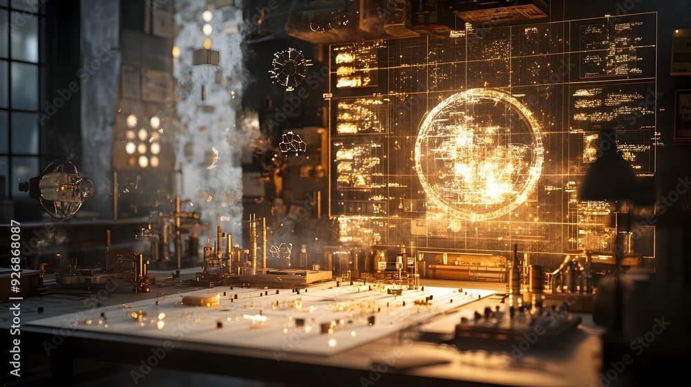 Poster detailed documentation of intricate scientific experiments with precursor compounds