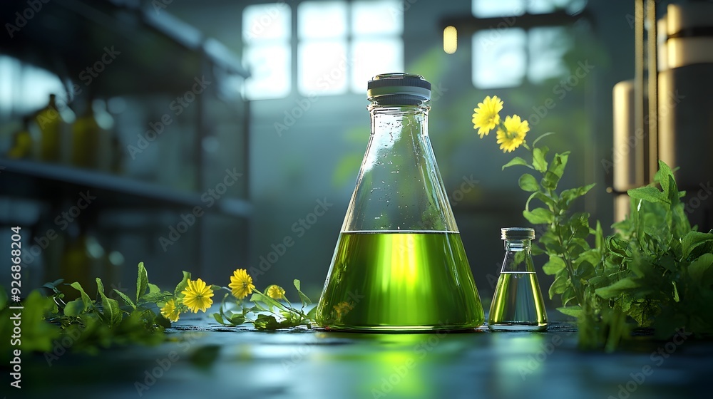 Poster 3d rendered precursor purity test before experiment in lab