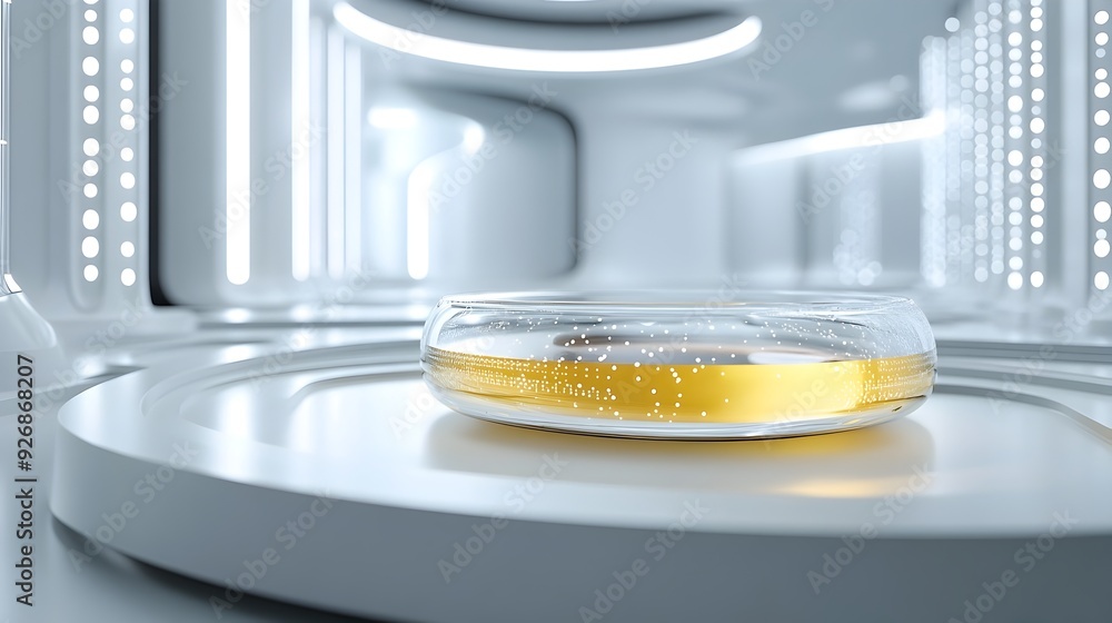 Poster 3d rendered precursor purity testing before experiment in laboratory