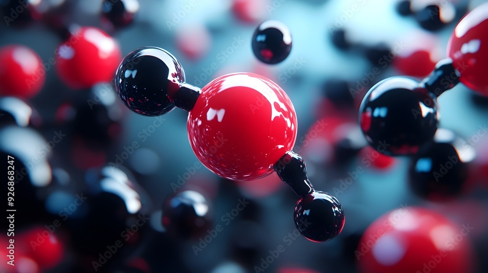 Poster experimental 3d render exploring variations in precursor compound formulation for innovative scienti