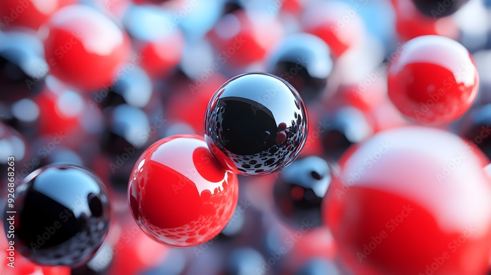 Poster conceptual 3d rendering of a scientific experiment varying precursor amounts