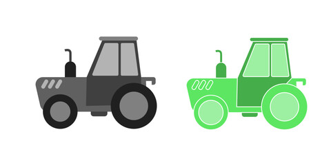 Tractor icon vector set. agriculture illustration sign collection. vehicle symbol.