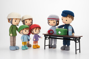 あみぐるみ人形　防災訓練