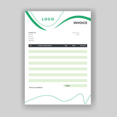 Elegant invoice design template for the company