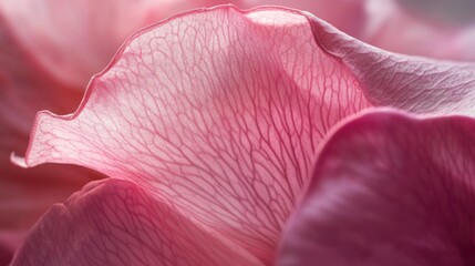 Pink Rose Petals Close Up