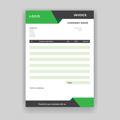 Clean, minimal, Invoice design for any company