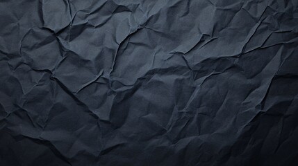 A close-up of crumpled dark paper texture, ideal for backgrounds or design elements.