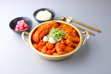 회색배경의 곱도리탕 Gopdoritang with gray background