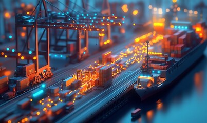 High-Tech Warehouse with Automated Systems and Real-Time Inventory Management