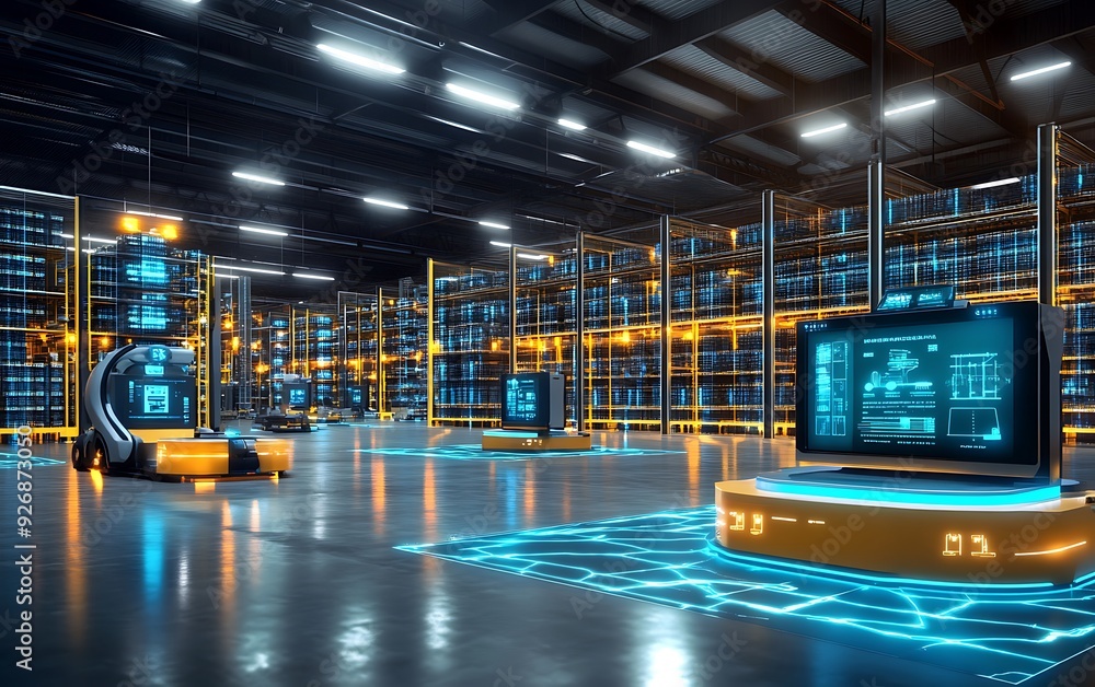 Poster seamless visualization of global supply chain with real-time updates