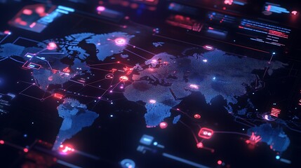 Visualization of Global Expansion Strategy with Real-Time Growth Metrics