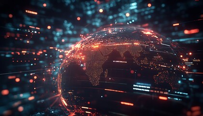 Futuristic E-Commerce Interface with Data on Consumer Behavior Across Countries