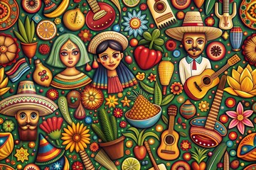 Obraz premium mexican mexico culture and fiesta holiday