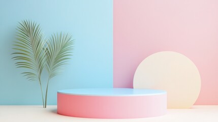 Minimalist Pastel Background for Product Presentation