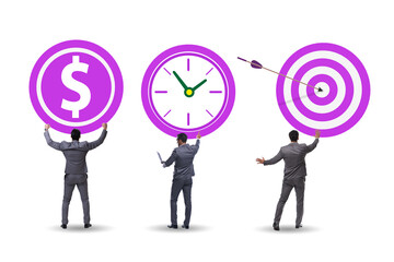 Time is money concept with aims