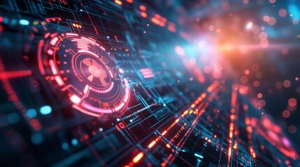 Obraz premium futuristic technology background