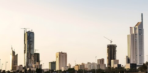 Skyline of Jeddah with its iconic skyscrapers, showcasing the city's architectural brilliance and urban transformation