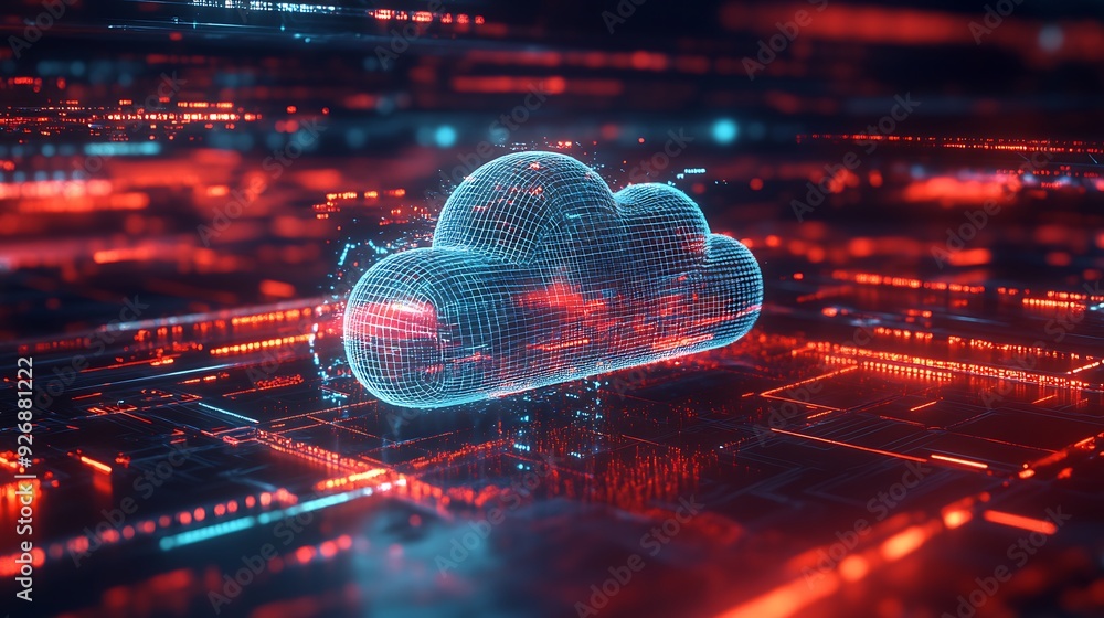 Poster High-Tech Cloud Security Visualization with Multiple Layers of Protection