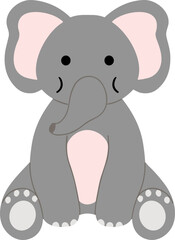 Elephant Animal Sitting Pose