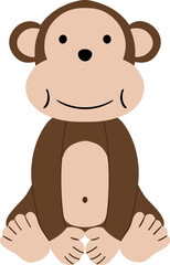 Monkey Animal Sitting Pose