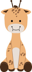 Giraffe Animal Sitting Pose