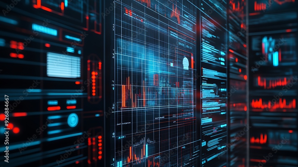 Aufkleber high-tech information security dashboard with real-time data protection metrics