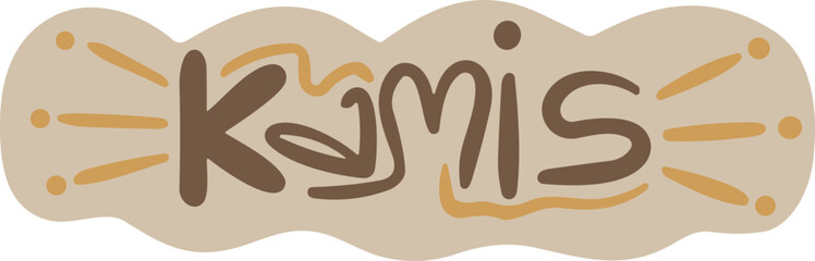 Kamis Doodle Letter