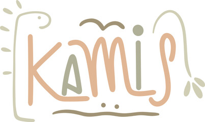 Kamis Doodle Letter