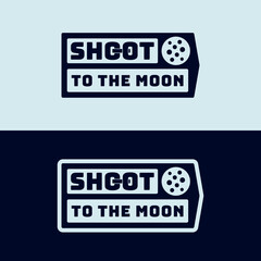 Sticker Shoot To The Moon Quote Phrase Blue