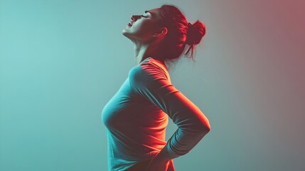 Twisting Man Experiencing Back Muscle Tension and Pain