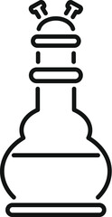 Line art icon of a hookah with two hoses, representing the social aspect of sharing shisha