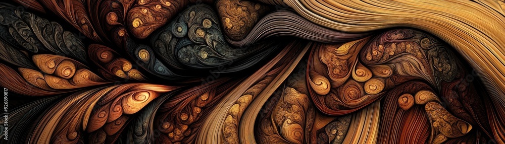 Aufkleber a mesmerizing abstract pattern showcasing flowing lines and rich colors resembling natural forms and