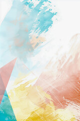 A colorful abstract painting with a lot of brush strokes