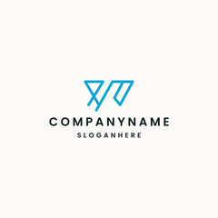 Letter w logo design template vector illustration On White background