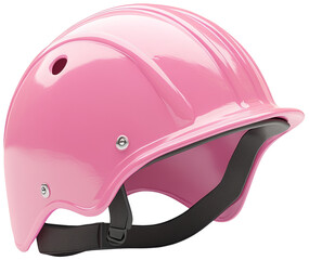Fototapeta premium A vibrant pink kid safety helmet, perfect for construction, biking, or recreational use. Stylish design ensures visibility and protection. cut out, PNG, isolated on transparent background.