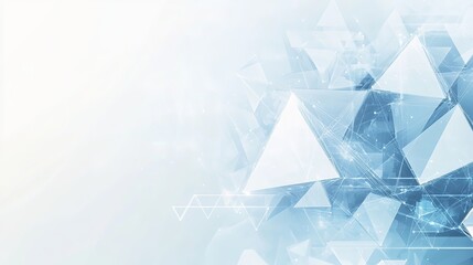 Obraz premium Stylish Abstract Technology Vector Design with Light Blue and White Geometric Shapes, Ideal for High-Tech Wallpapers, Banners, and Posters
