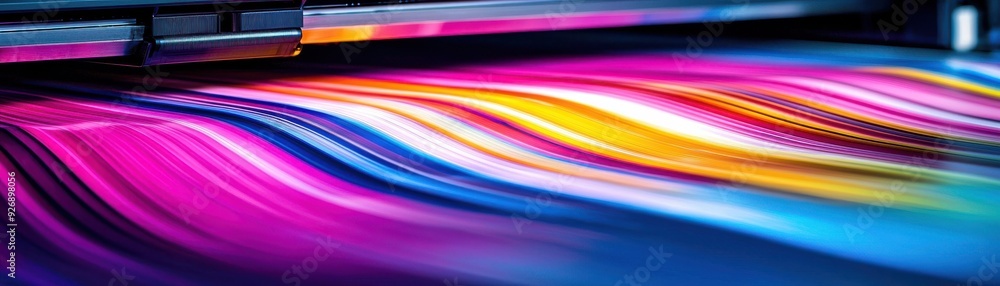 Poster vibrant colors blend seamlessly in an abstract design, creating a dynamic composition that inspires 