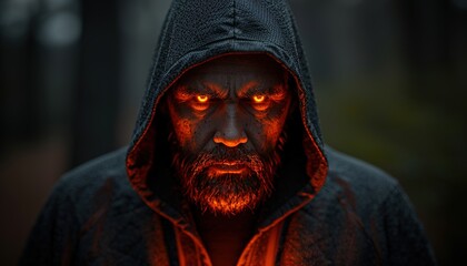 Abstract digital hacker.