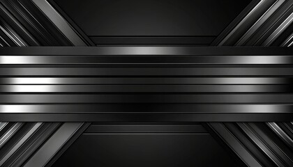 Abstract Black and Silver Geometric Pattern