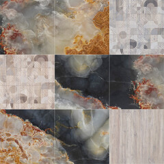 Background of a mosaic made of cement, marbles and decors for digital use