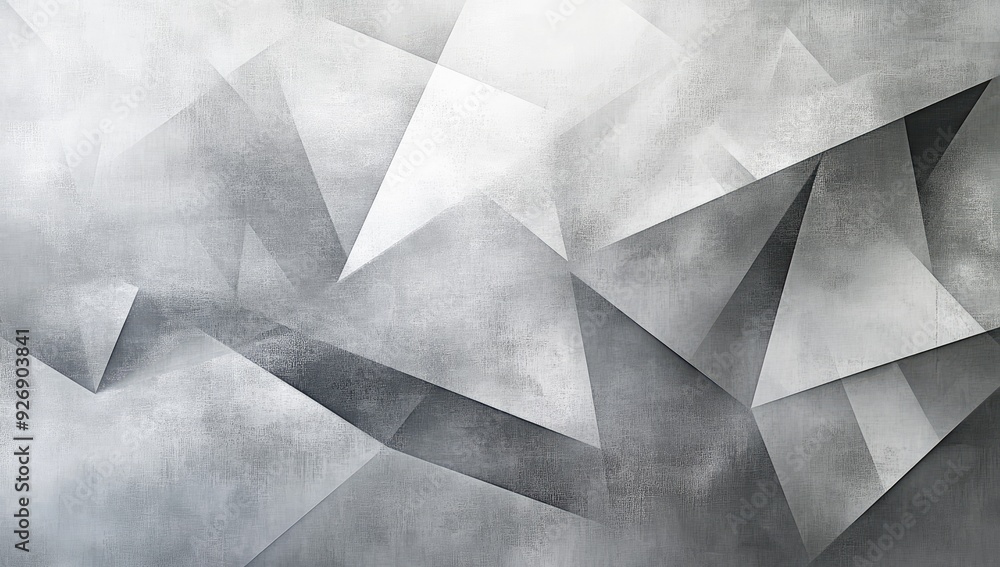 Poster abstract gray background design with layered textures. white and transparent geometric shapes