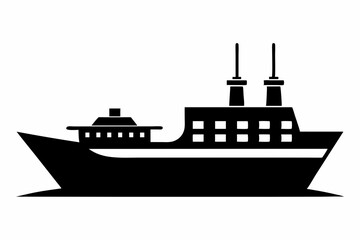 Obraz premium sailing ship vector, Yacht motor boat nautical silhouette vector collection 