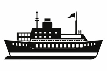 Ship stencils icon, Ship stencils silhouette vector illustration
