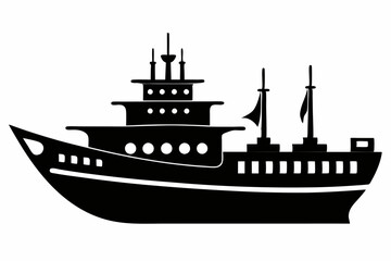 Ship stencils icon, Ship stencils silhouette vector illustration
