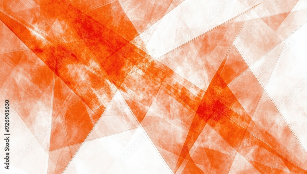 Poster abstract orange background design with layered textures. white and transparent geometric shapes