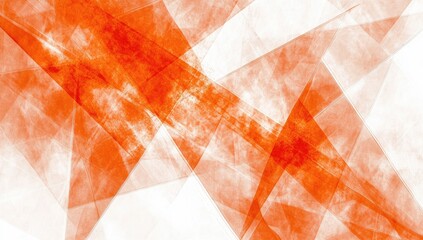 Abstract Orange Background Design with Layered Textures. White and Transparent Geometric Shapes