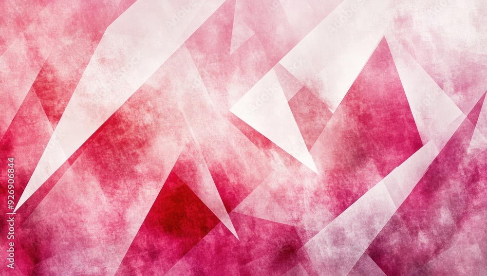 Poster abstract pink background design with layered textures. white and transparent geometric shapes
